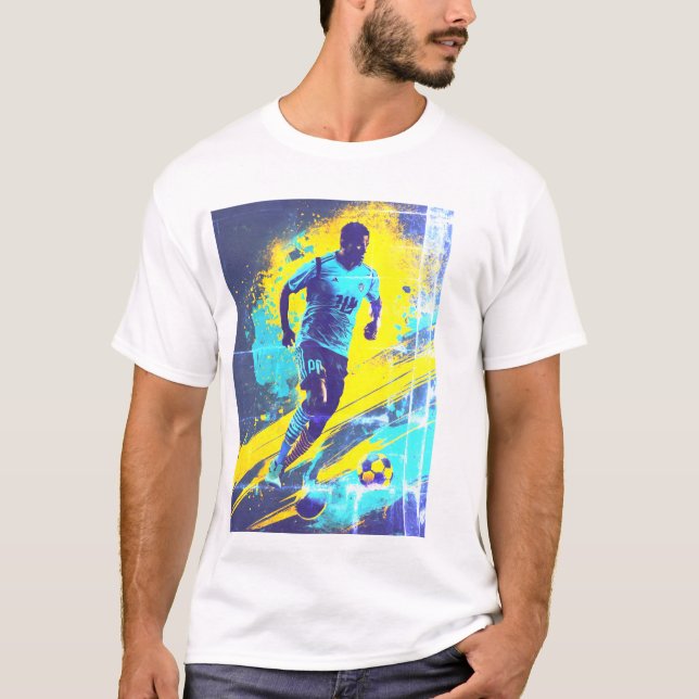 Camiseta Un diseño de futbolista (Anverso)