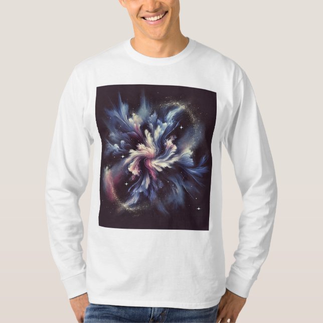 Camiseta Un diseño de galaxia abstracto que capta el mister (Anverso)