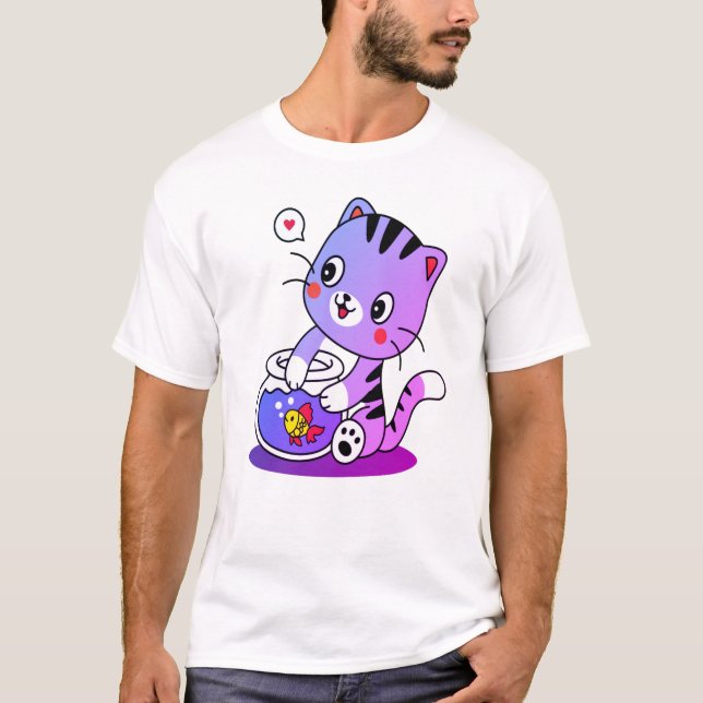 Camiseta Un diseño de gato perfecto (Anverso)