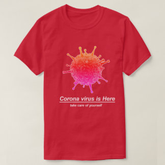 Camiseta un diseño del virus Corona (COVID-19).