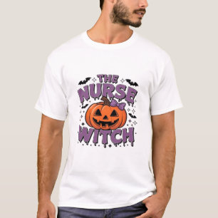 Camiseta Un diseño divertido con una bruja de calabaza con 