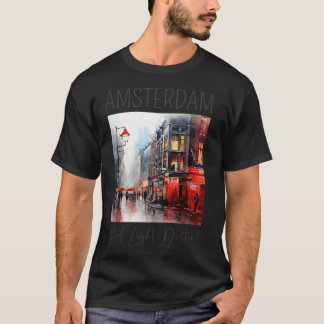 Camiseta Un diseño en acuarela del distrito de luces rojas