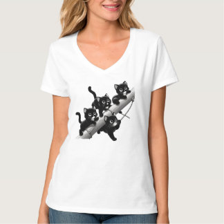 Camiseta Un diseño hermoso y lindo para gatos negros pequeñ
