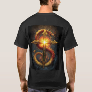 Camiseta Un diseño poderoso y detallado de un dragón enrosc
