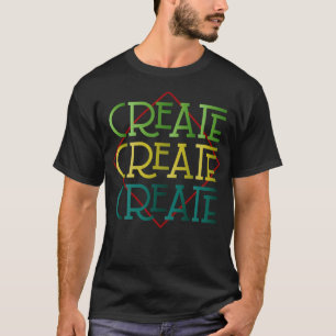 Camiseta Un Diseño Sobre El Tipogr Geométrico Colorido Crea