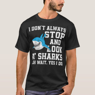 Camiseta Un divertido amante de los tiburones dice que los 