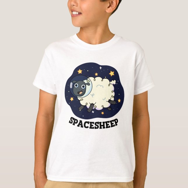 Camiseta Un divertido astronauta de ovejas espaciales (Anverso)
