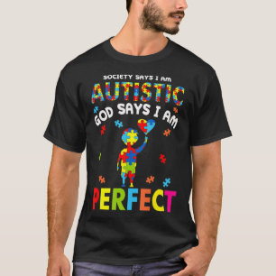Camiseta Un divertido autismo cita "La sociedad dice que so