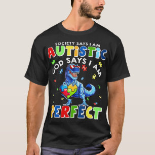 Camiseta Un divertido autismo cita "La sociedad dice que so