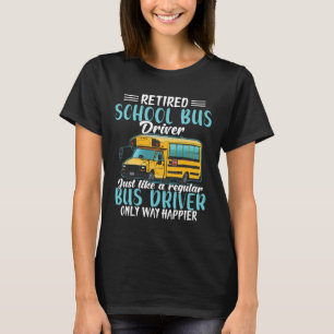 Camiseta Un divertido conductor de autobús escolar retirado