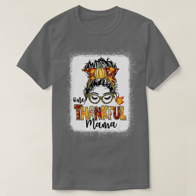 Camiseta Un Divertido Desordenado Bun De Mamá Que Cae En El (Diseño del anverso)