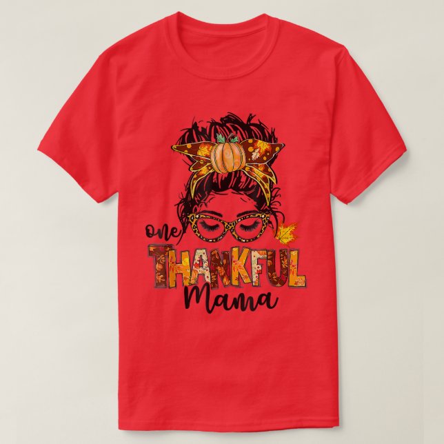Camiseta Un Divertido Desordenado Bun De Mamá Que Cae En El (Diseño del anverso)