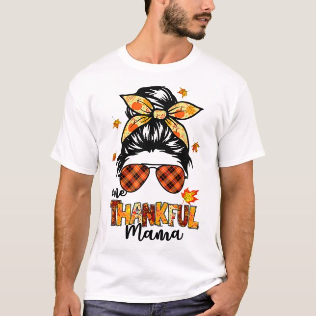 Camiseta Un Divertido Desordenado Bun De Mamá Que Cae En El (Anverso)