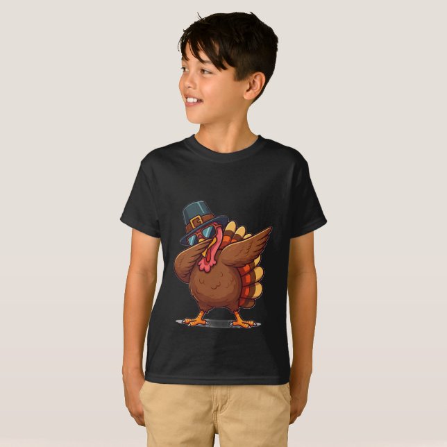 Camiseta Un divertido día de acción de gracias en Turquía (Anverso completo)