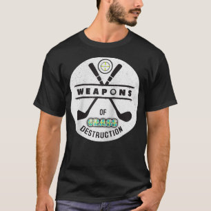 Camiseta Un divertido jugador de golf Gif con armas de dest
