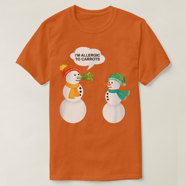 Camiseta Un divertido muñeco de nieve deja que Navidades de (Diseño del anverso)