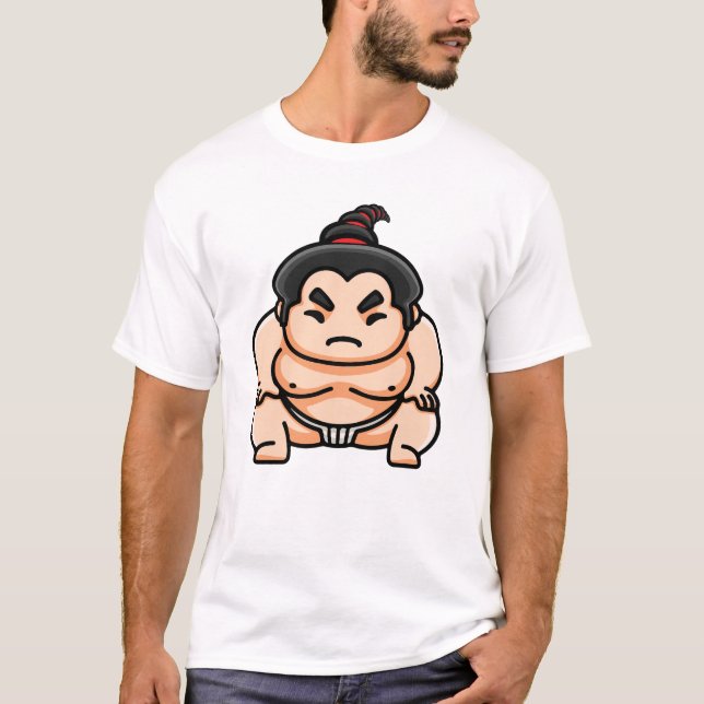 Camiseta Un divertido sumo japonés (Anverso)