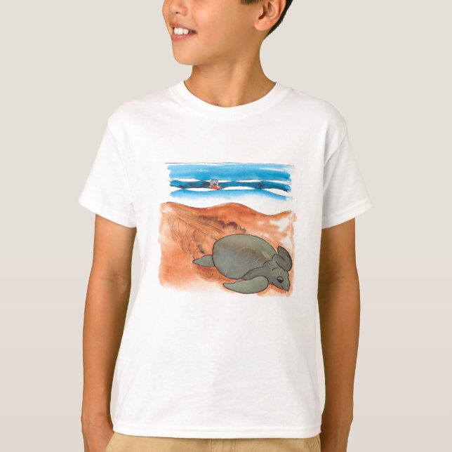 Camiseta Un divertido y colorido Sea Turtle Beach Boy's (Anverso)