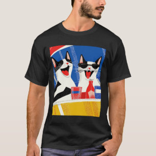 Camiseta Un divertido y perfecto gato dúo con vibraciones d