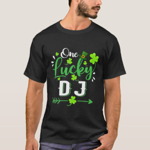Camiseta Un DJ afortunado música Shamrock Leprechaun Gorra 