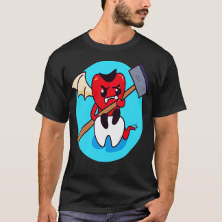 Camiseta Un Dolor De Dentadura Devilish Cuidó El Pequeño Ve