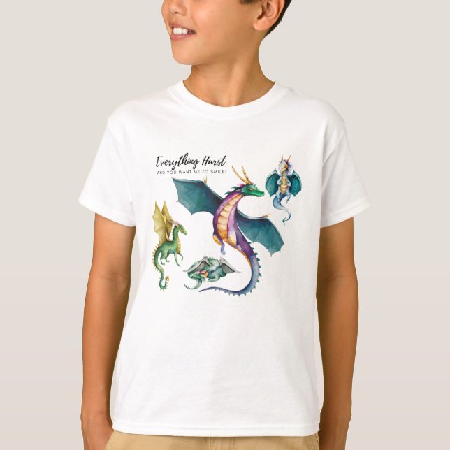 Camiseta Un dragón es legendario como un reptil (Anverso)