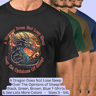 Camiseta Un dragón no pierde el sueño por encima de la ovej
