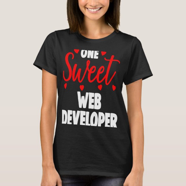 Camiseta Un dulce Día de San Valentín de desarrollador web (Anverso)