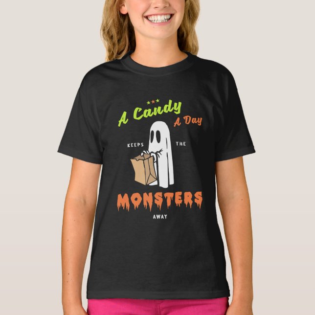 Camiseta Un dulce día mantiene alejados a los monstruos (Anverso)