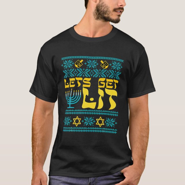 Camiseta Un Dulce Feo De Hanukkah Hagámoslo Mentir Menorah (Anverso)