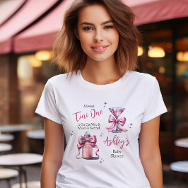 Camiseta Un dulce Tini Un Chica De Coqueta Rosa Baby Shower