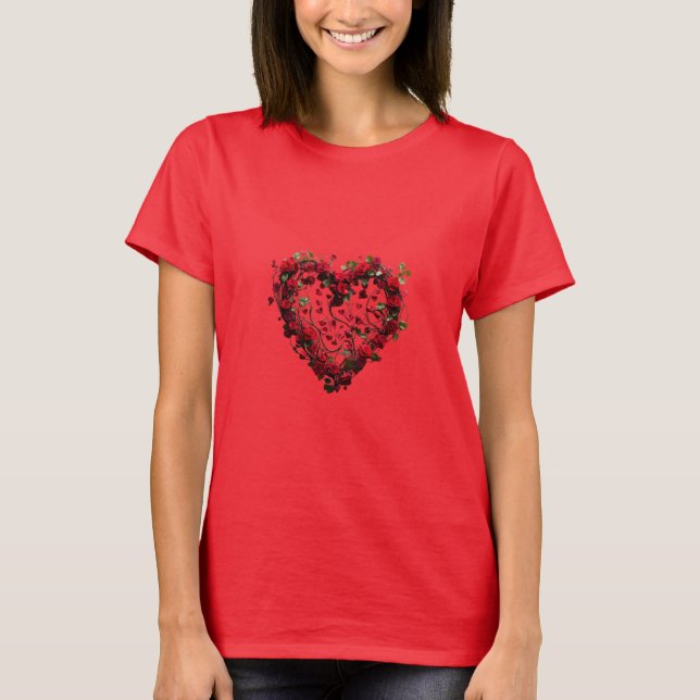 Camiseta Un El día de San Valentín íntimo y romántico. (Anverso)
