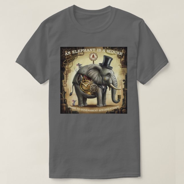 Camiseta Un elefante es un ratón (Diseño del anverso)