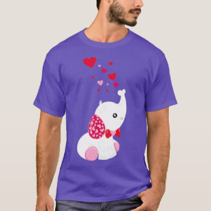 Camiseta Un elefante lindo que sopla burbujas de corazón