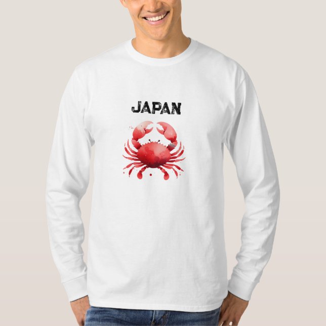 Camiseta Un elegante pescador de cangrejo inspiró a Japón (Anverso)