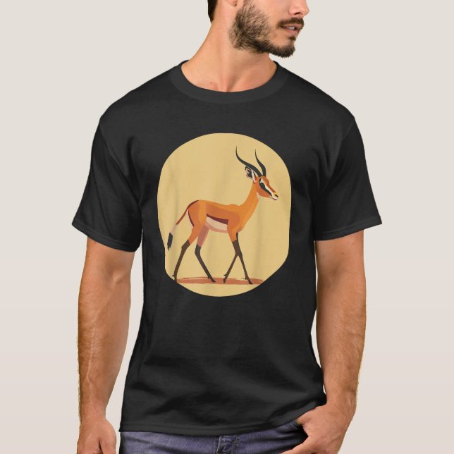 Camiseta Un elegante traje de gacela para la vida salvaje y (Anverso)