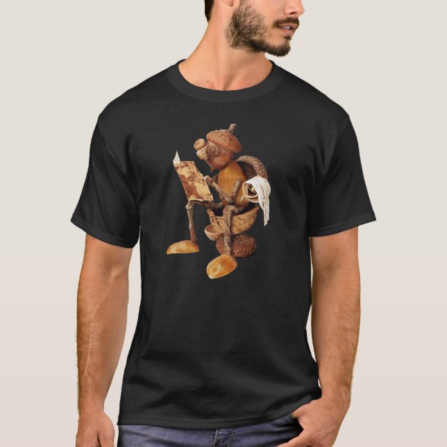 Camiseta Un elfo de maíz descansando en el baño y leyendo T (Anverso)