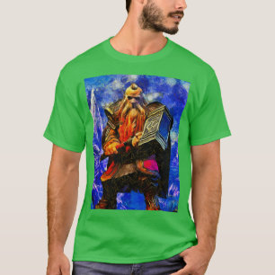 Camiseta Un enano con un arte martillo de guerra