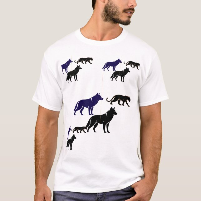 Camiseta Un encuentro de espíritus salvajes: lobo, pantera  (Anverso)