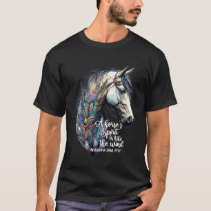 Camiseta Un espíritu de caballo retrato bohemio de caballo 