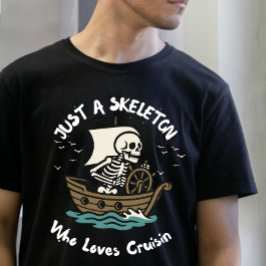 Camiseta Un esqueleto que ama el crucero transatlántico
