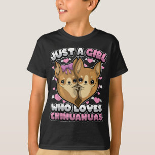 Camiseta Un extraño amante del perro sólo un Chica que ama 