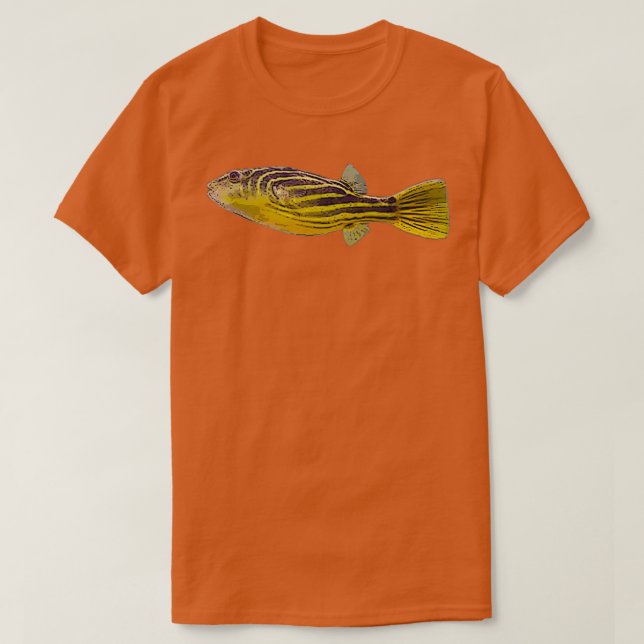 Camiseta Un Fahaka Nile Pufferfish Diseño Pintado Pri (Diseño del anverso)
