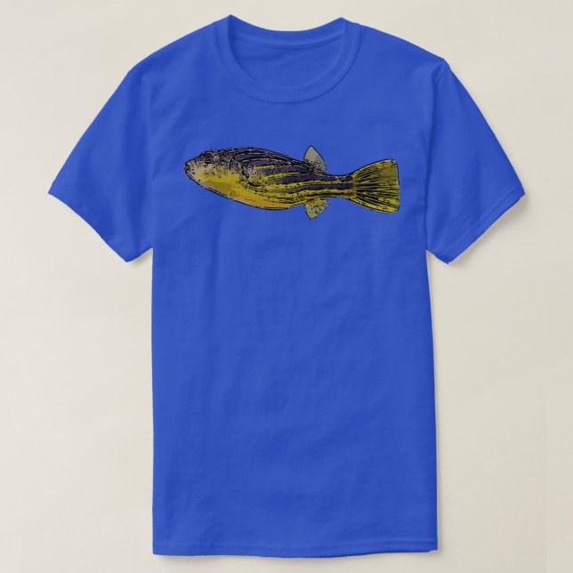 Camiseta Un Fahaka Nile Pufferfish Negro diseño alternativo (Diseño del anverso)