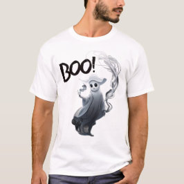 Camiseta Un fantasma en su mano fumeante