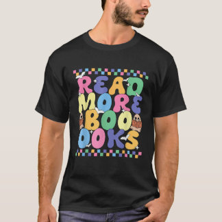 Camiseta Un fantasma lindo leer más libros miedosos niños m