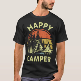 Camiseta Un Feliz Campista Niño Divertido Camping