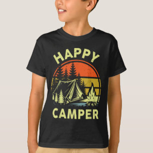 Camiseta Un Feliz Campista Niño Divertido Fuego de Campamen