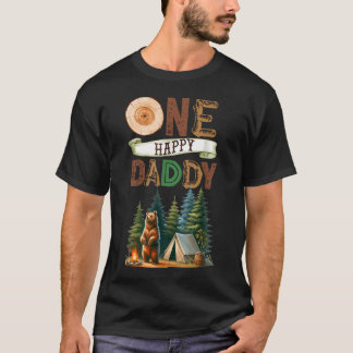 Camiseta Un Feliz Campista Oso de Cumpleaños de Primer Año