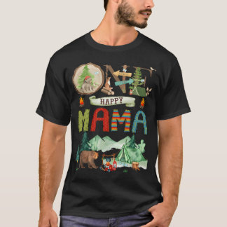 Camiseta Un Feliz Cumpleañero Campista de Mama 1er Cumpleañ